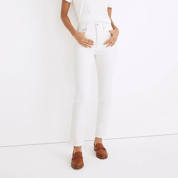 Madewell Perfect Vintage High Rise Tapered Leg Jeans Tile White Size 32 NWT - Picture 3 of 9